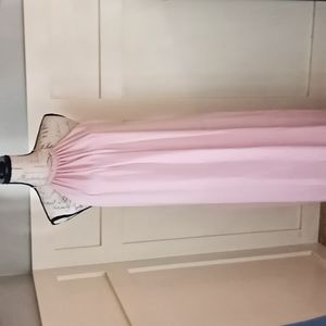 Everly Light Pink Halter Flowy Shift Maxi Dress Sz Small